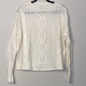 EUC Cream Off White Knit Sweater Size XL So by Kohls